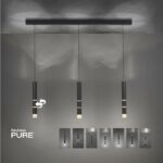 Paul Neuhaus PURE VEGA LED Pendelleuchte schwarz 3 flammig mit Lichtmodi